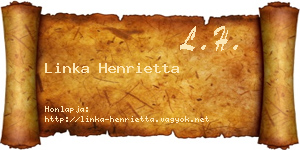 Linka Henrietta névjegykártya